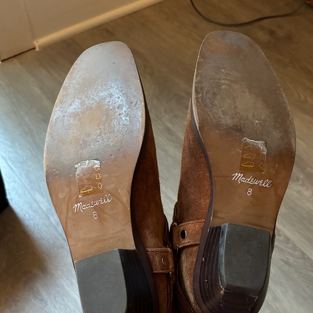 Madewell Brown Suede Ankle Boots - Picture 3 of 4